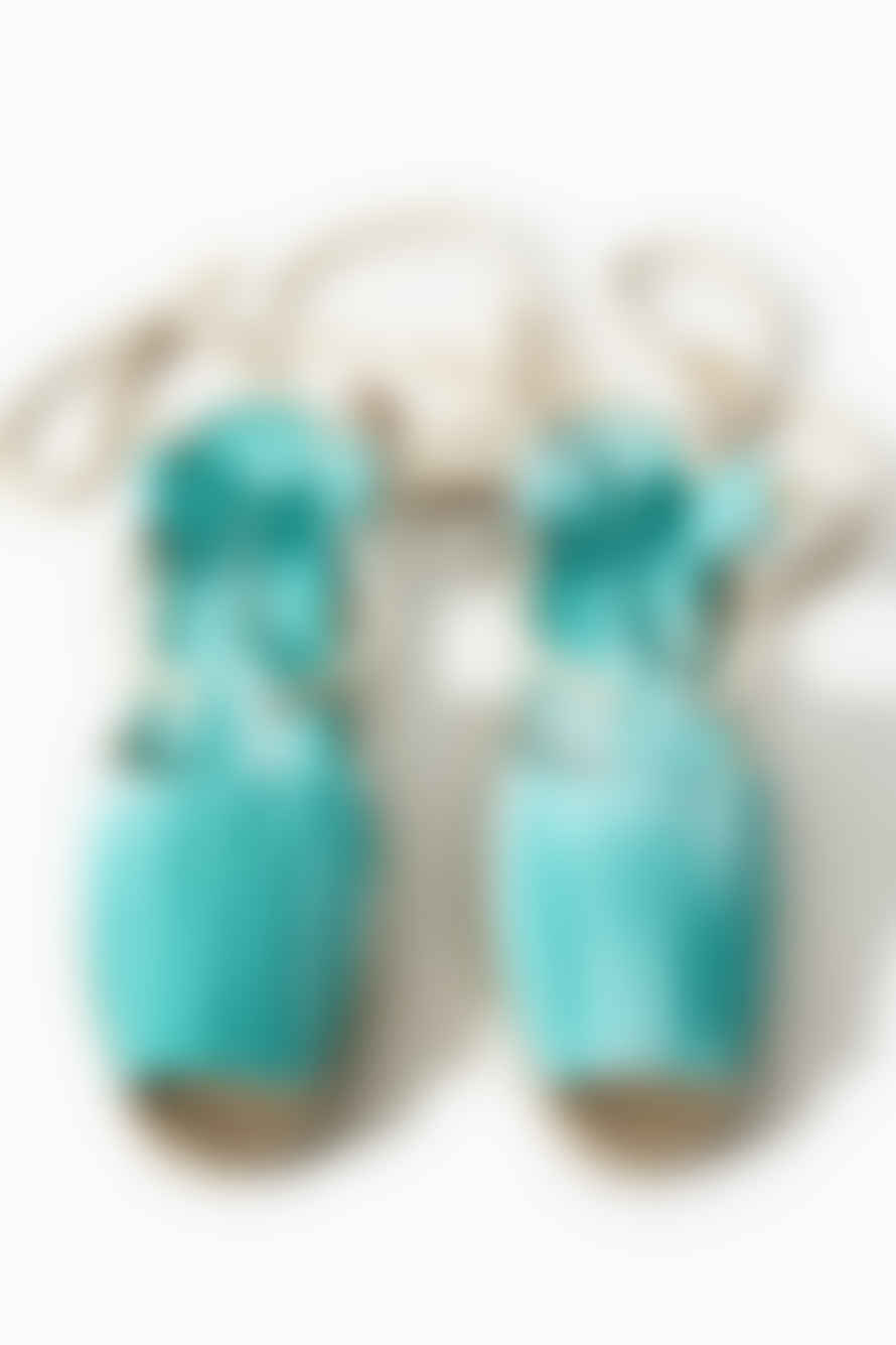 Marionas Floating Turquoise Dora Flat Sandals By Barcelona