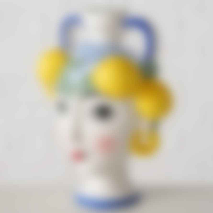 &Quirky Summer Zest Lady With Lemon Headband Vase