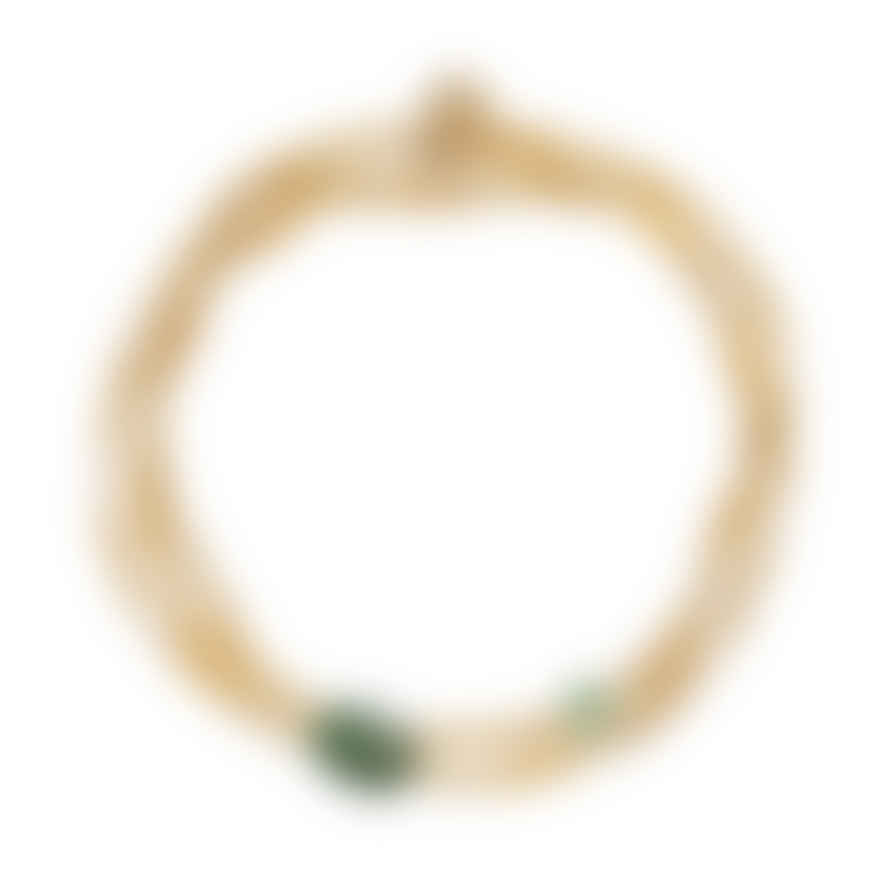 A Beautiful Story Energetic Aventurine Gold Coloured Bracelet