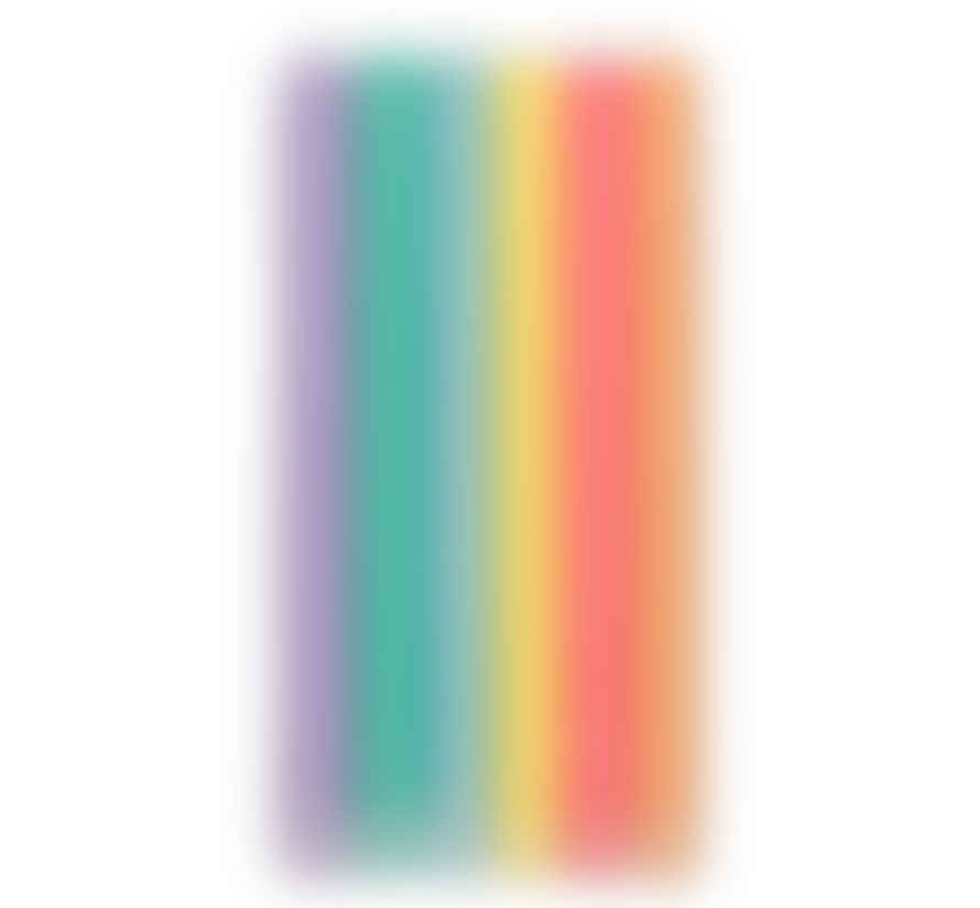 British Colour Standard Mixed Set Pastel Rainbow Eco Dinner Candles - Pack Of 6
