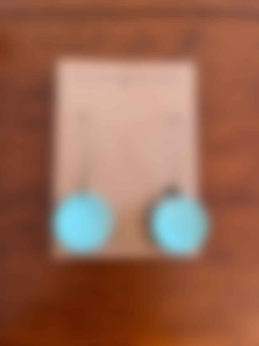 THE BELLEVUE ATTIC Half Penny Earrings | Light Turquoise