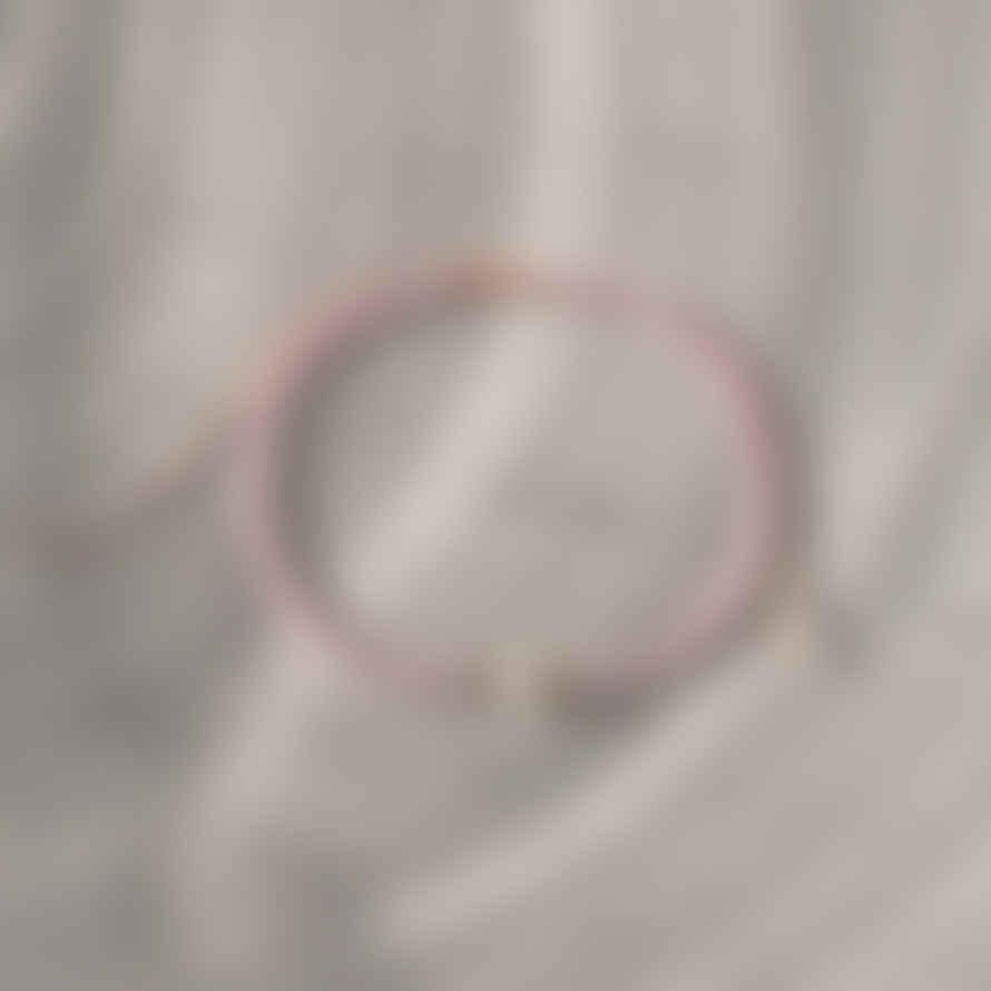 Timi Alba Pink Bead with Pearl Macrame Bracelet