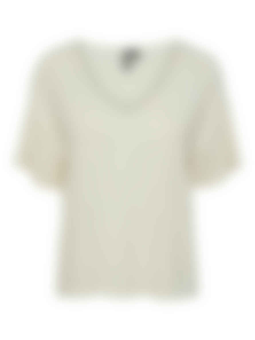 Pieces Pcbillo Bright White Lurex Stripes T-Shirt