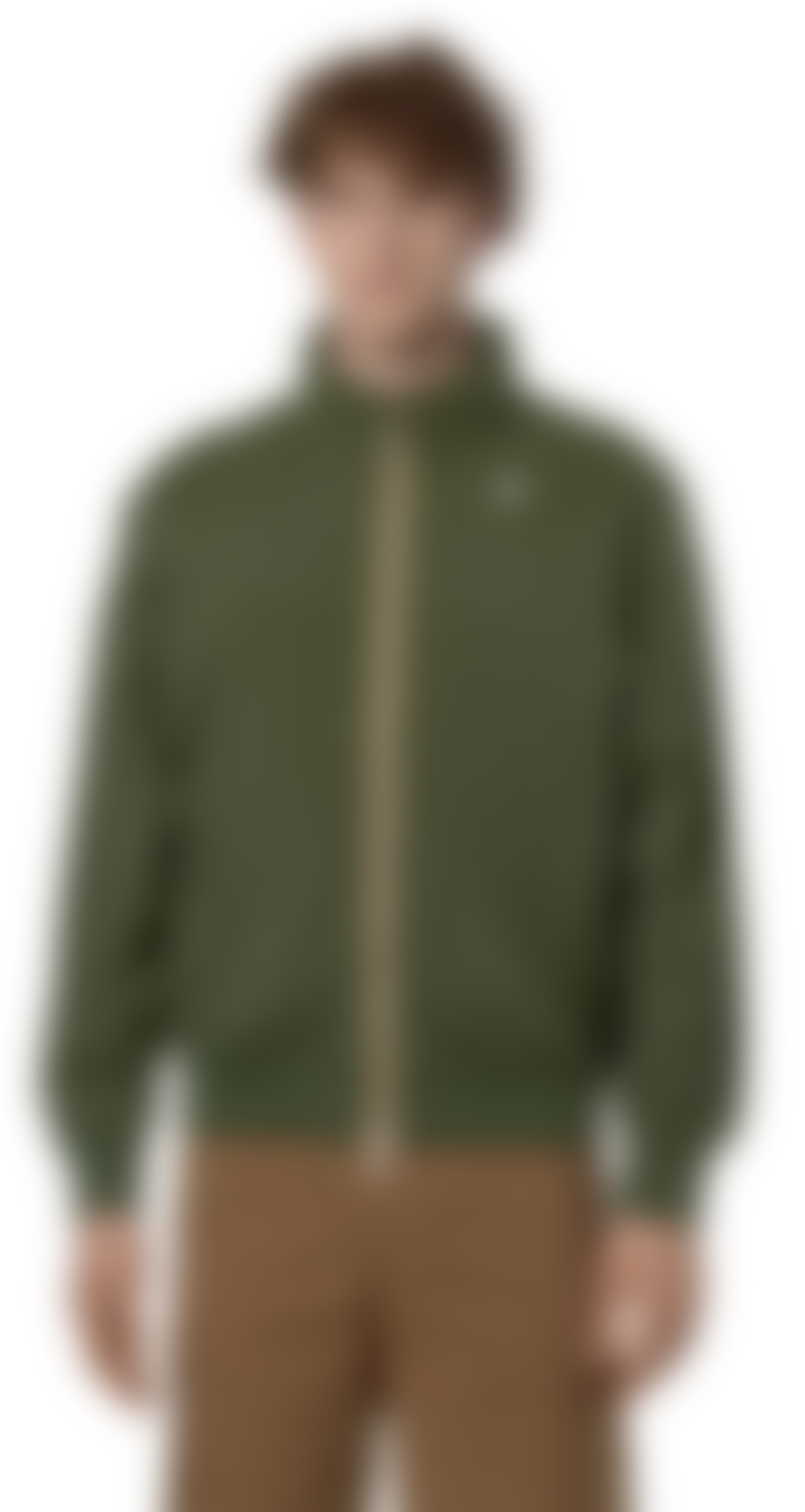K-WAY Amaury Strech Nylon Jersey Jacket Green Cypress