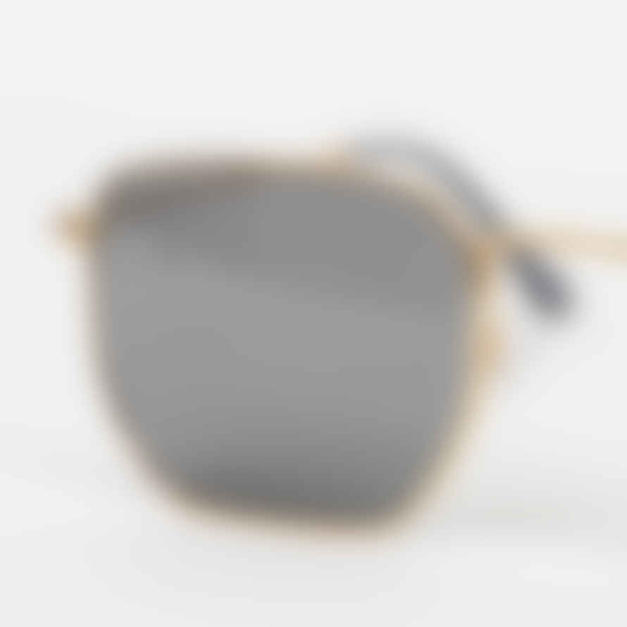 MELLER Emin Retro Style Carbon Lense Sunglasses In Gold