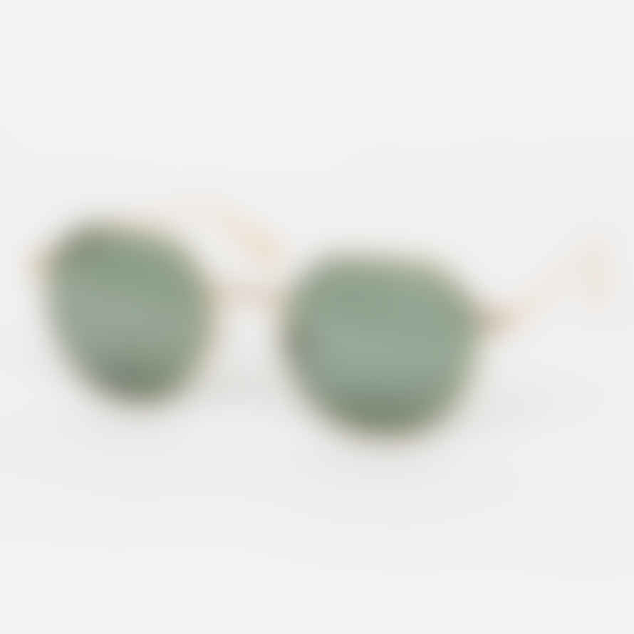 MELLER Aldabra Geometric Style Olive Lense Sunglasses In Gold