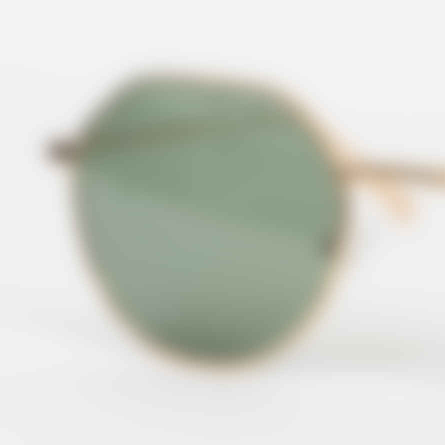 MELLER Aldabra Geometric Style Olive Lense Sunglasses In Gold