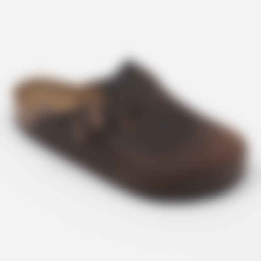 Birkenstock Boston Soft Footbed Oiled Leather Clogs In Dark Brown