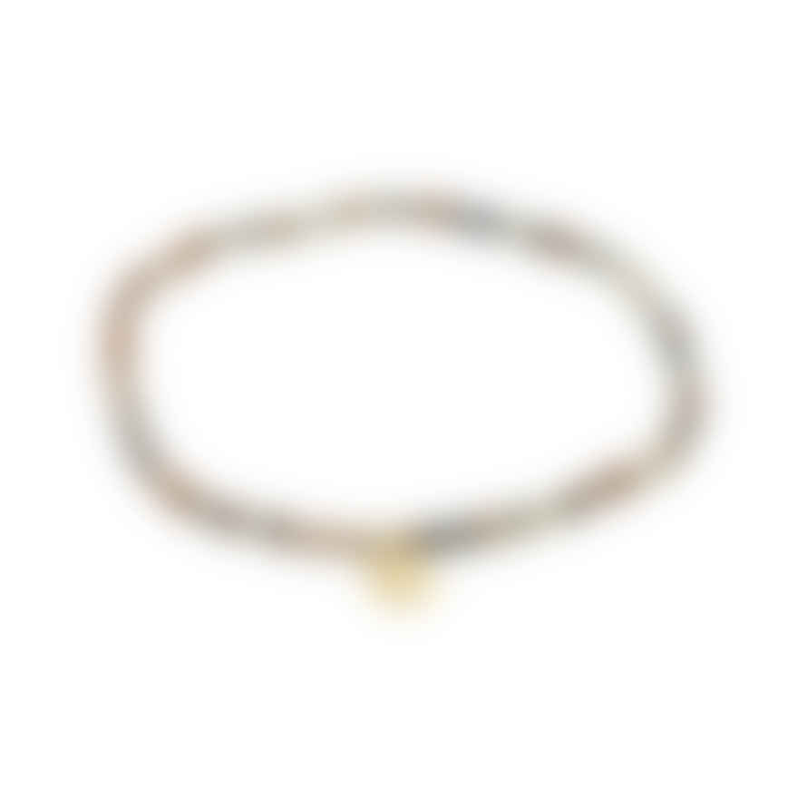 Pilgrim Indie Bracelet - Grey/gold