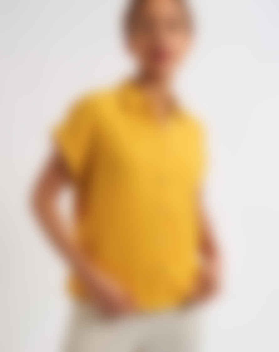 Louche London Louche - Abinaya Short Sleeve Shirt – Double Gauze Mustard