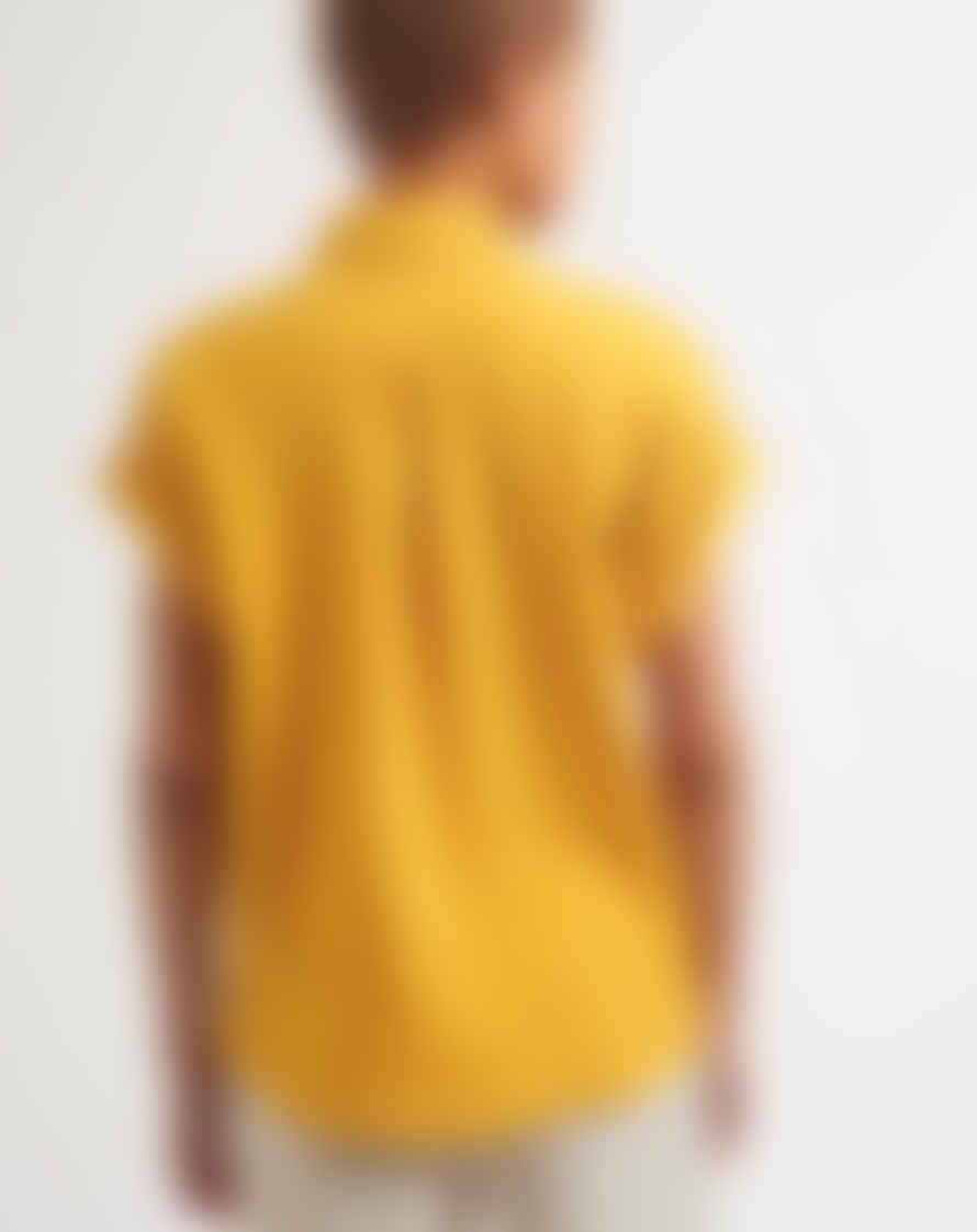 Louche London Louche - Abinaya Short Sleeve Shirt – Double Gauze Mustard