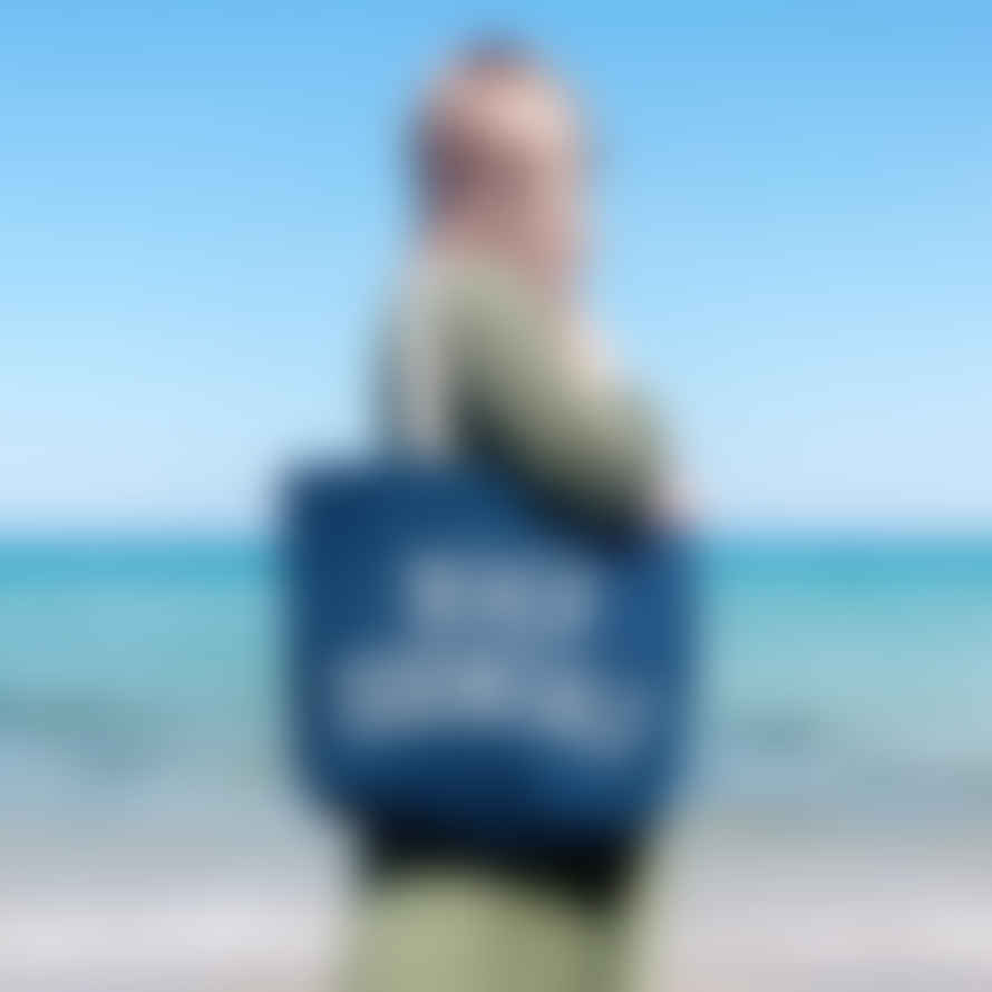 Alphabet Bags Beach Essentials - Ocean Blue Canvas Tote Bag
