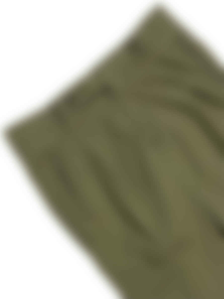 Fresh Nervi Cotton Lyocell Pleated Chino Pants In Military Green