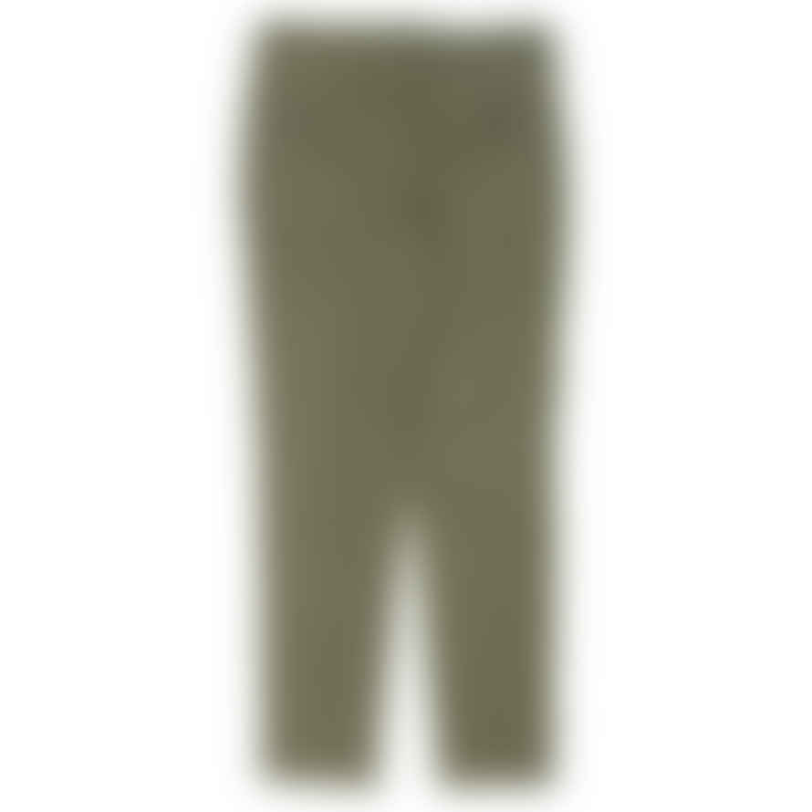Fresh Nervi Cotton Lyocell Pleated Chino Pants In Military Green