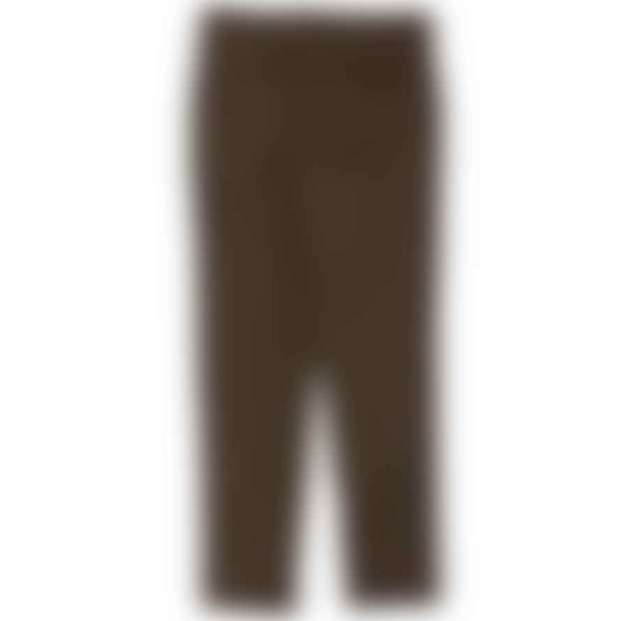 Fresh Nervi Cotton Lyocell Pleated Chino Pants In Dark Brown