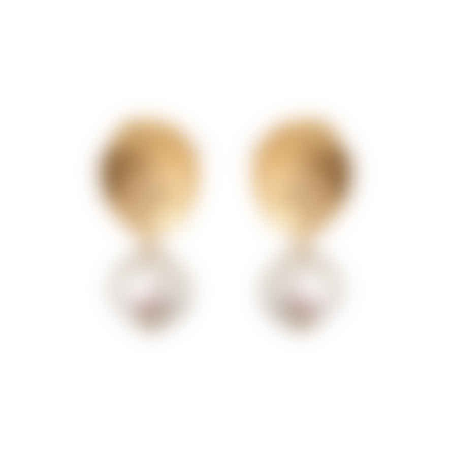 Mirabelle Jewellery  Earrings - Flower Coral Freshwater Pearl