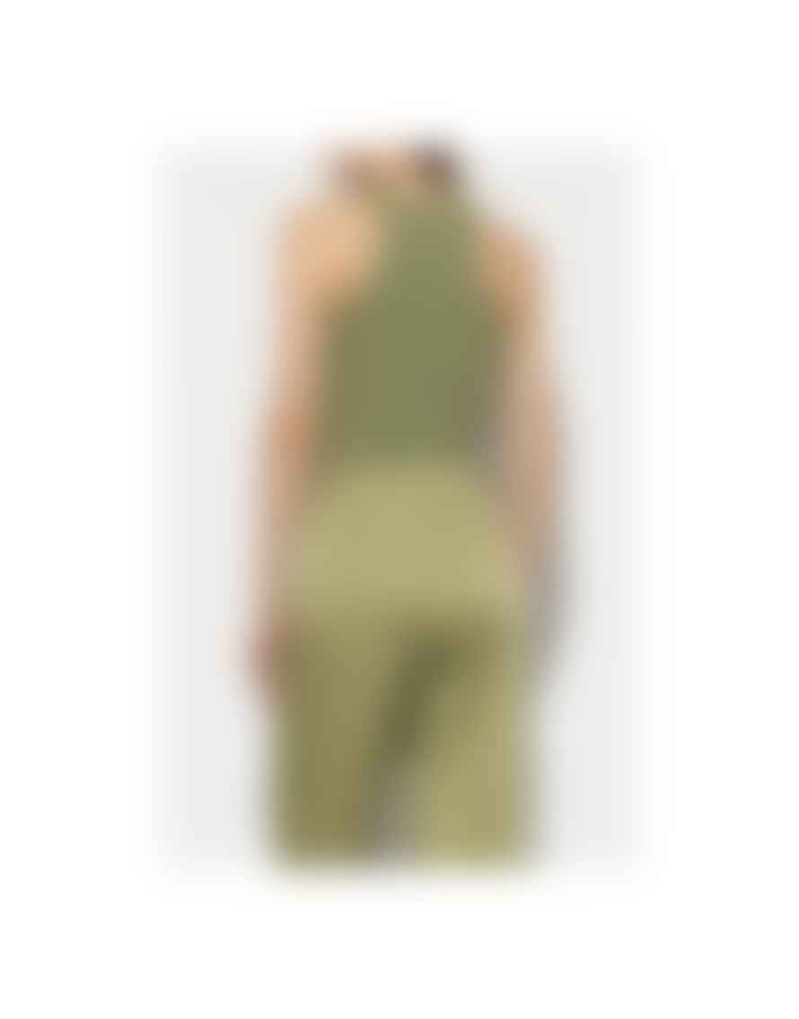 Luisa Cerano Luisa Cerano Basic Ribbed Hem Tank Top Col: 346 Green, Size: 14