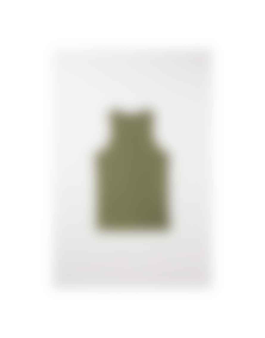 Luisa Cerano Luisa Cerano Basic Ribbed Hem Tank Top Col: 346 Green, Size: 14