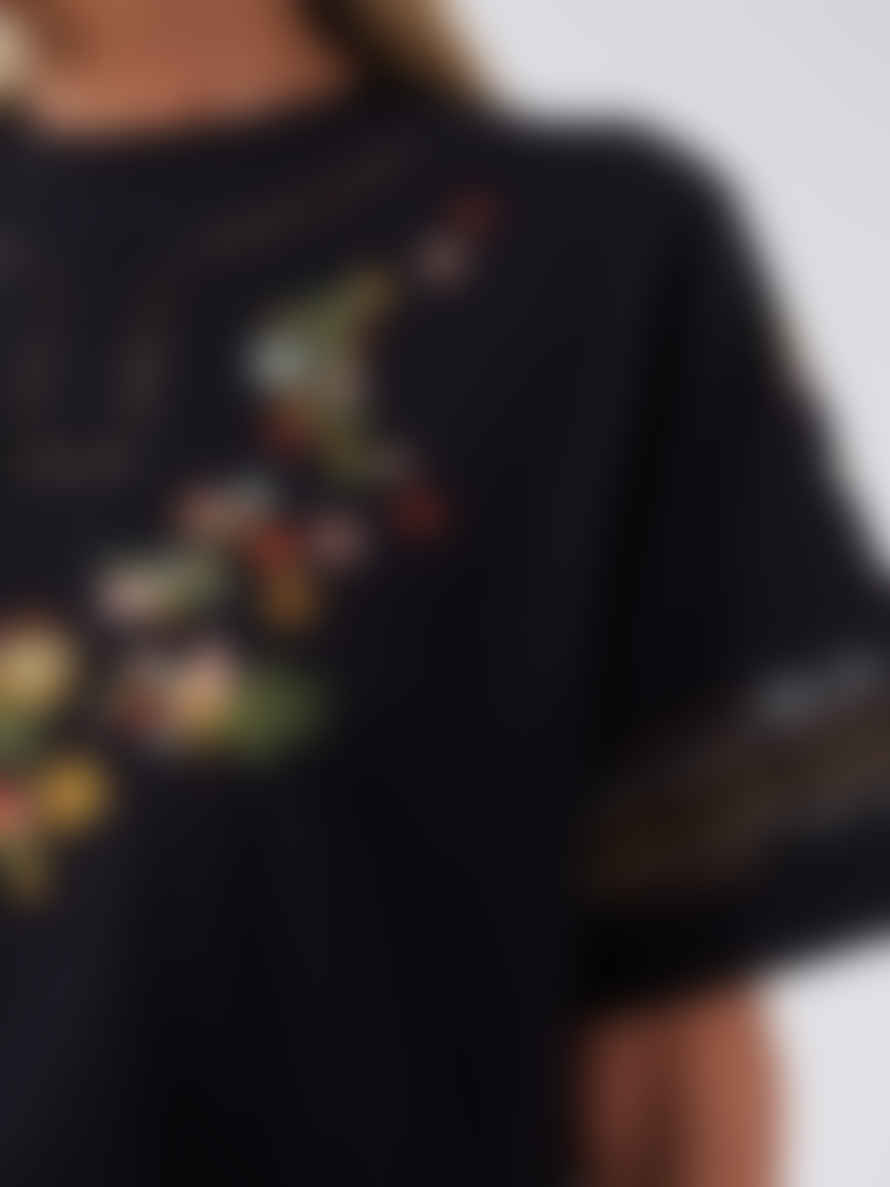 Hayley Menzies  Maya Cropped T-Shirt Black 