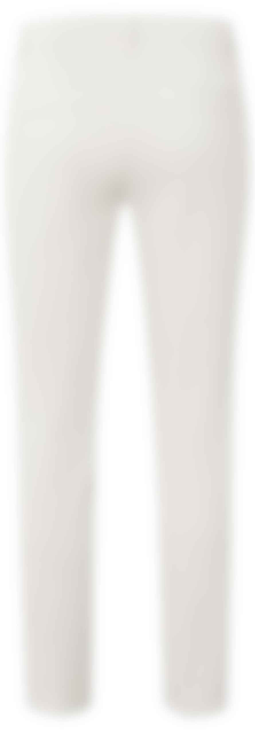 Yaya Basic Chino With Straight Leg, Side Pockets And Zip Fly - Off White