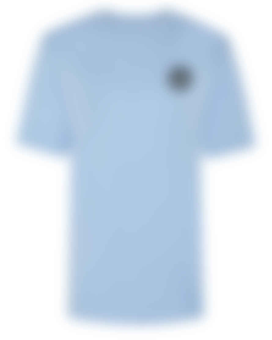 Ingmarson | Blue Eyed Flower Upcycled Appliqué T-shirt Blue
