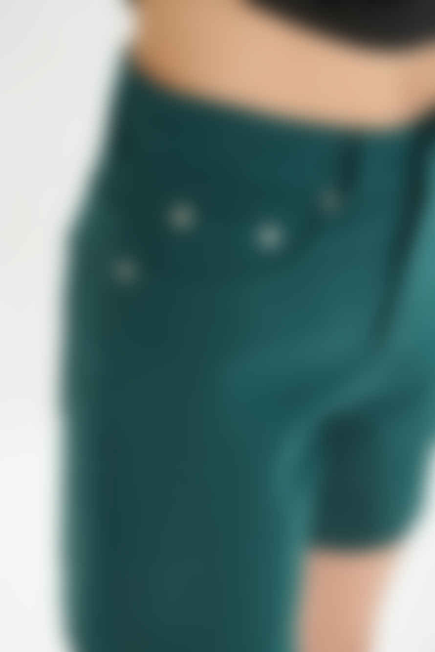 24 COLOURS Faby Shorts - Denim Green