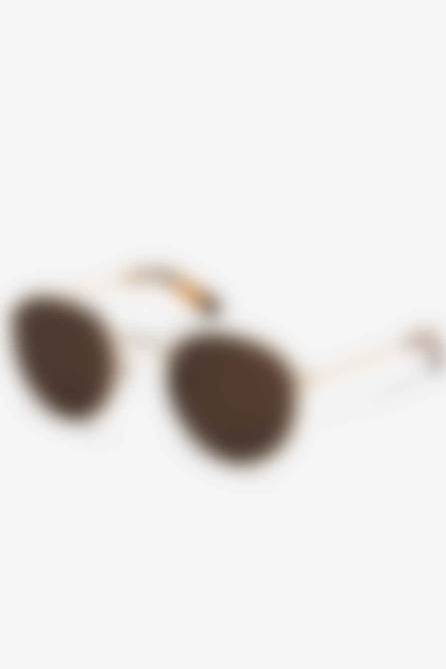 MESSYWEEKEND Rose Gold Brown Lennon Sunglasses