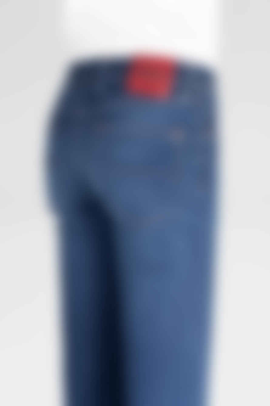 Tramarossa Blue and red Leonardo Zip SS Jeans