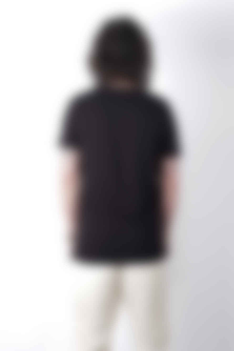Hannes Roether Cotton/linen Raw Neck T-shirt Black