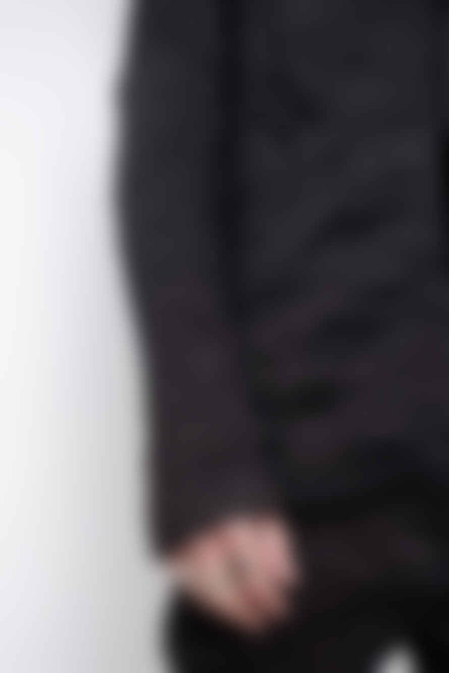 Hannes Roether Textured Design Linen Jacket Black