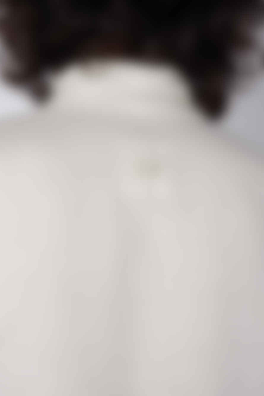 Hannes Roether Mandarin Collar Linen Shirt Beige