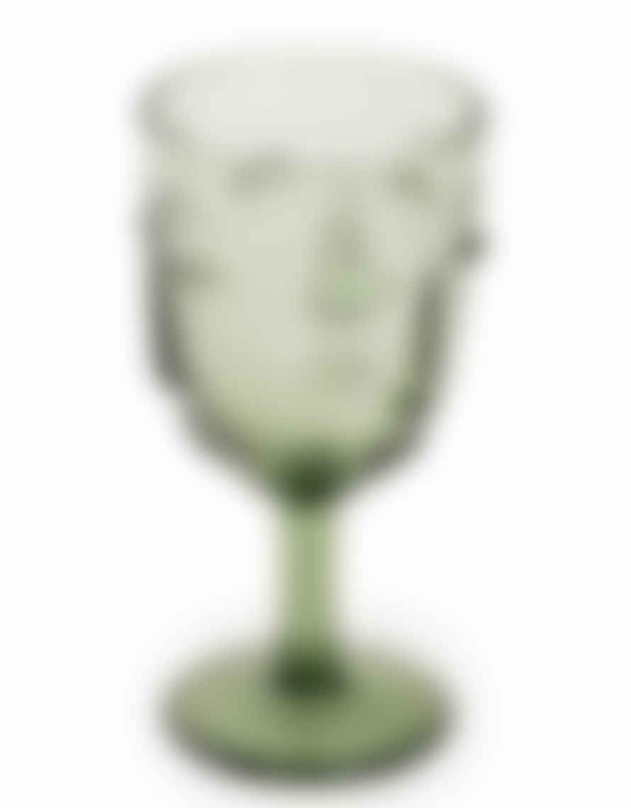 Mcgowan Green Face Wine Glass