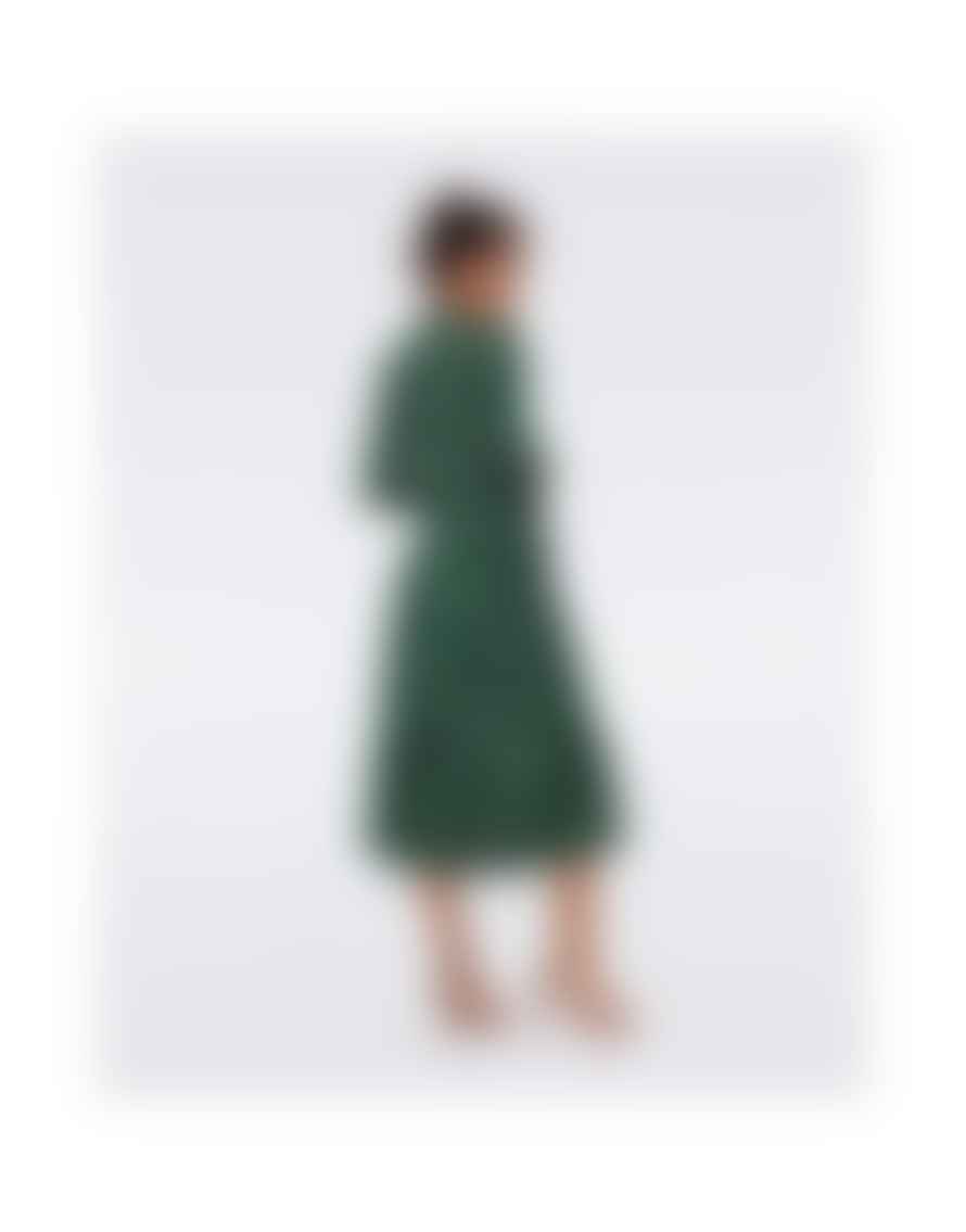 Diane Von Furstenberg Diane Von Furstenberg Phoenix Reversible Tea Length Dress Col: Green/p
