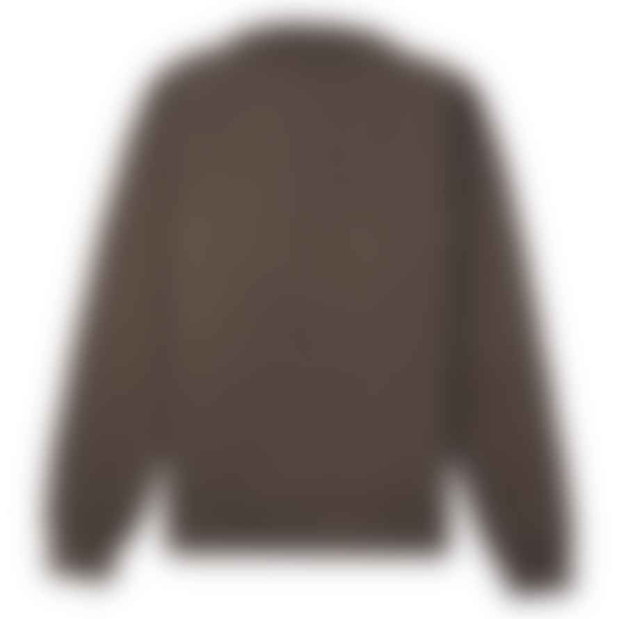 Burrows & Hare  Quarter Zip Sweatshirt - Major Brown