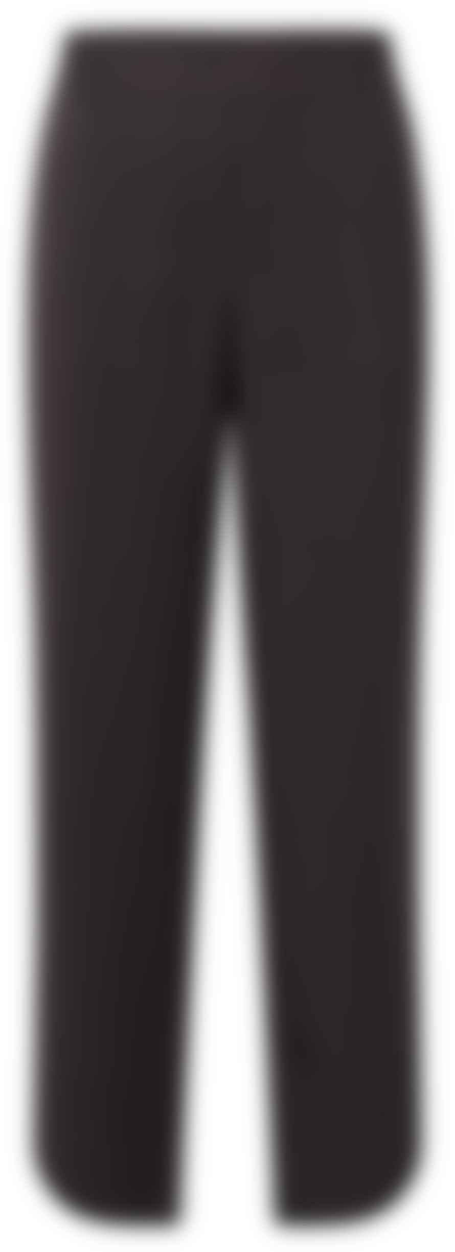 Yaya Woven Linen Blend Trousers With Straight Legs | Licorice Black