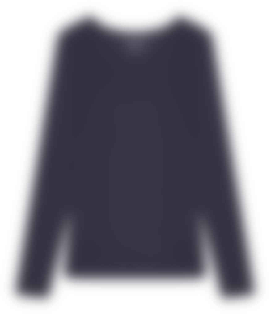 cashmere-fashion-store Majestic Filatures Baumwolle-kaschmir Shirt Rundhalsausschnitt Langarm