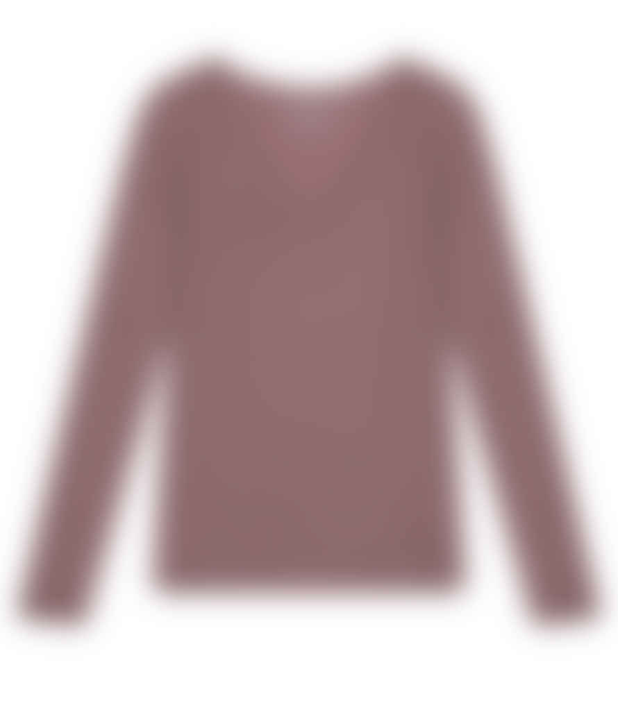 cashmere-fashion-store Majestic Filatures Baumwoll-kaschmir Shirt V-ausschnitt Langarm