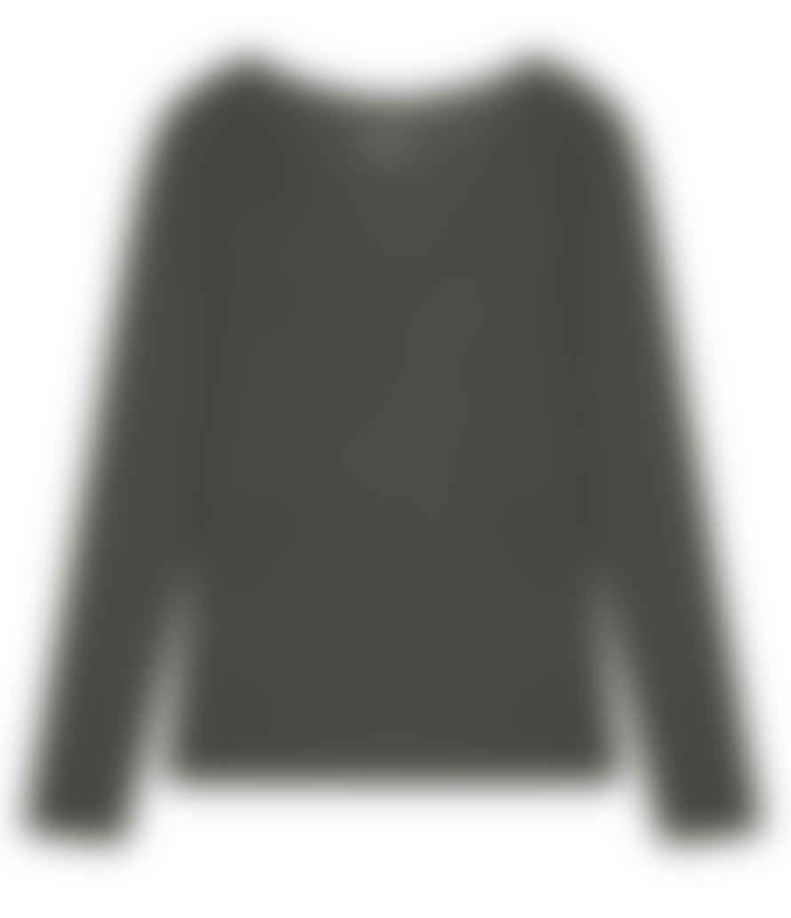 cashmere-fashion-store Majestic Filatures Baumwoll-kaschmir Shirt V-ausschnitt Langarm