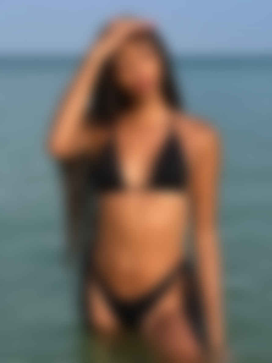 Sui Ava Waverly Bikini Briefs - Black