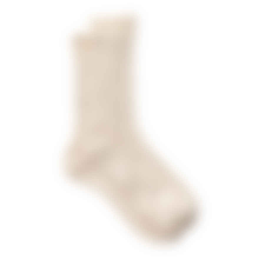 TUSKcollection Linen Knitted Socks Ecru