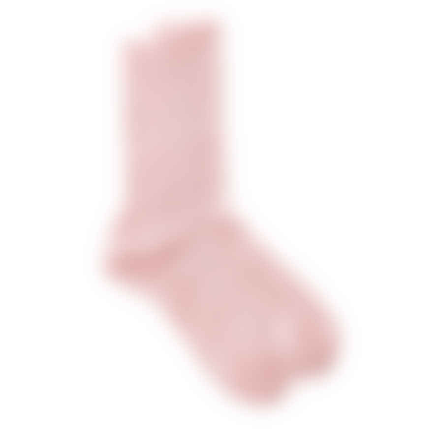 TUSKcollection Linen Knitted Socks Pink