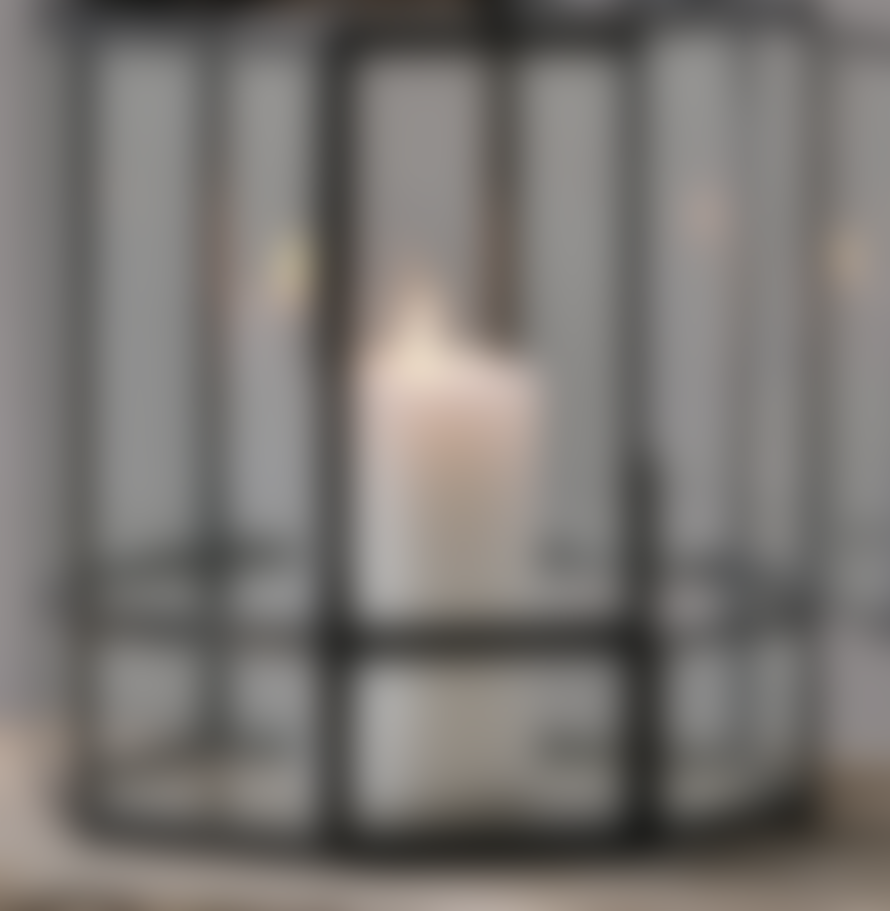 Nkuku Black 37cm Birdcage Lantern