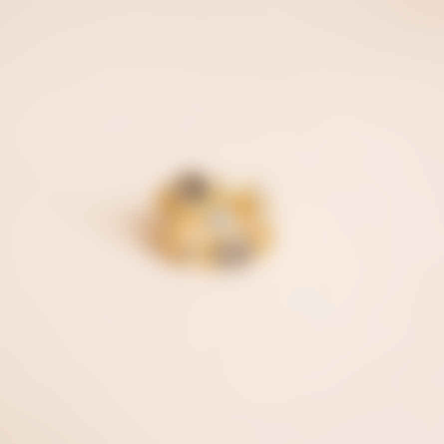 TUSKcollection Gold Ring With Labradorite Semi Precious Stones Raili