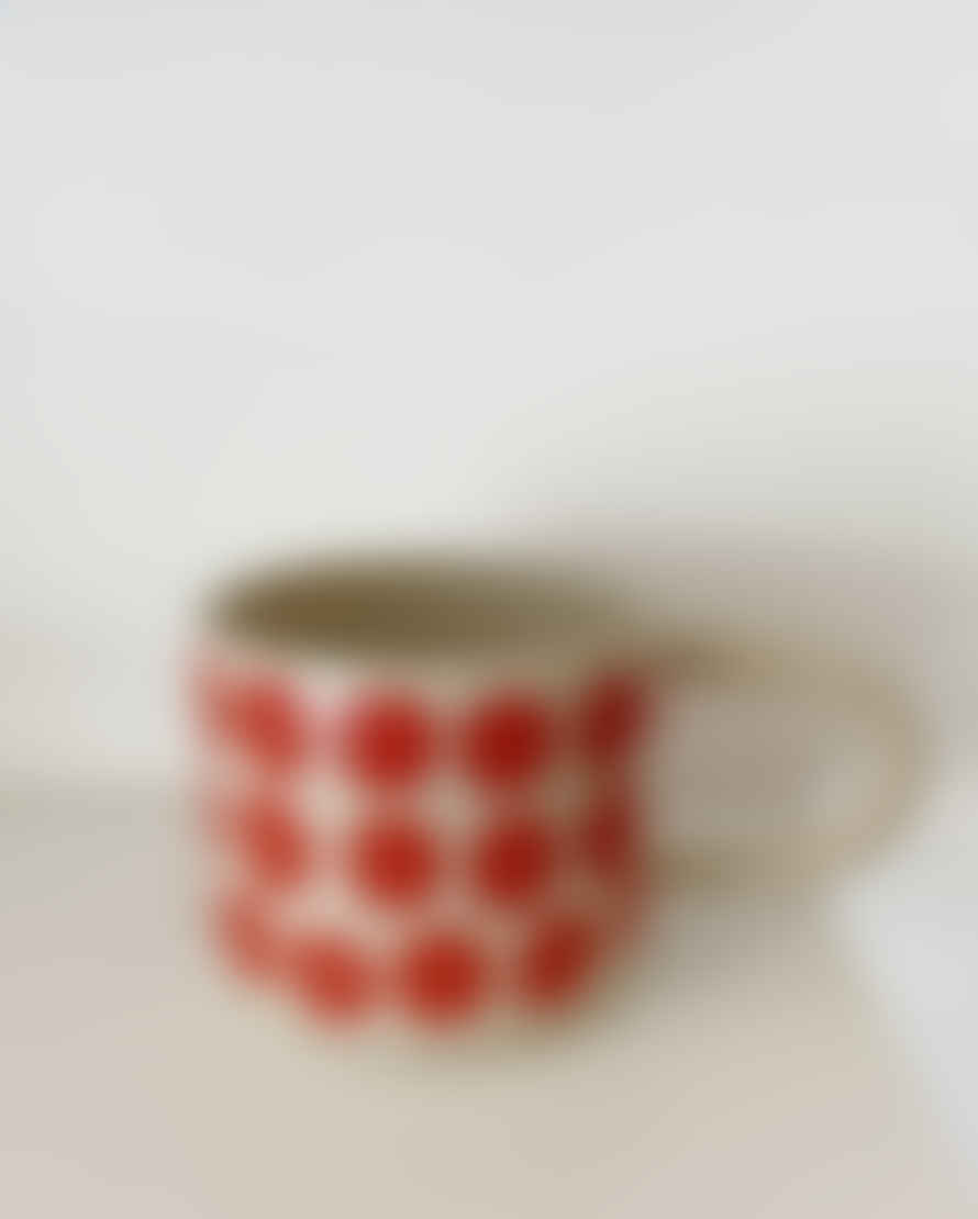 Caroline Hoy Polka Dot Handmade Mug - Various Colours