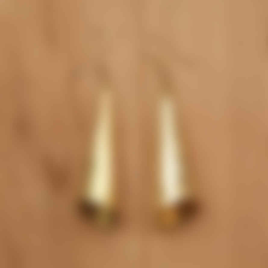 Bombolulu Bombolulu Brass Medium Horn Earrings