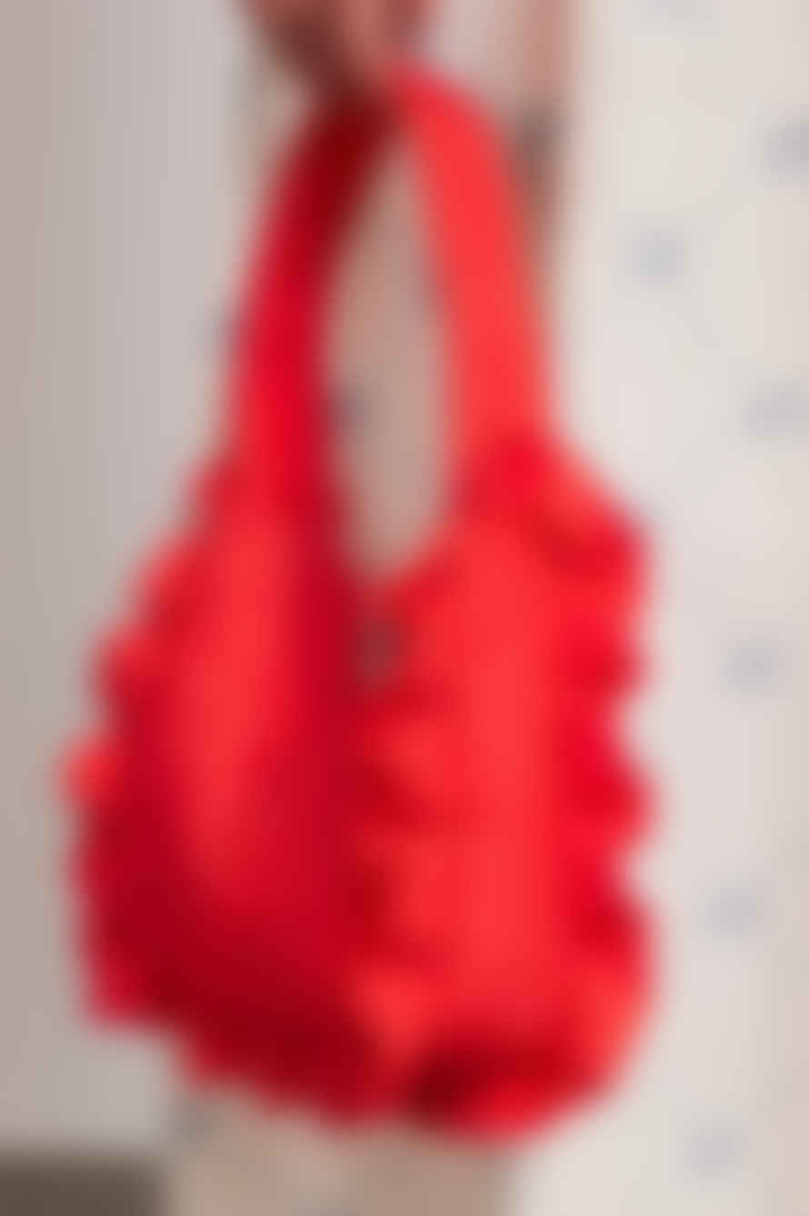 Damson Madder 90's Red Frill Shoulder Bag