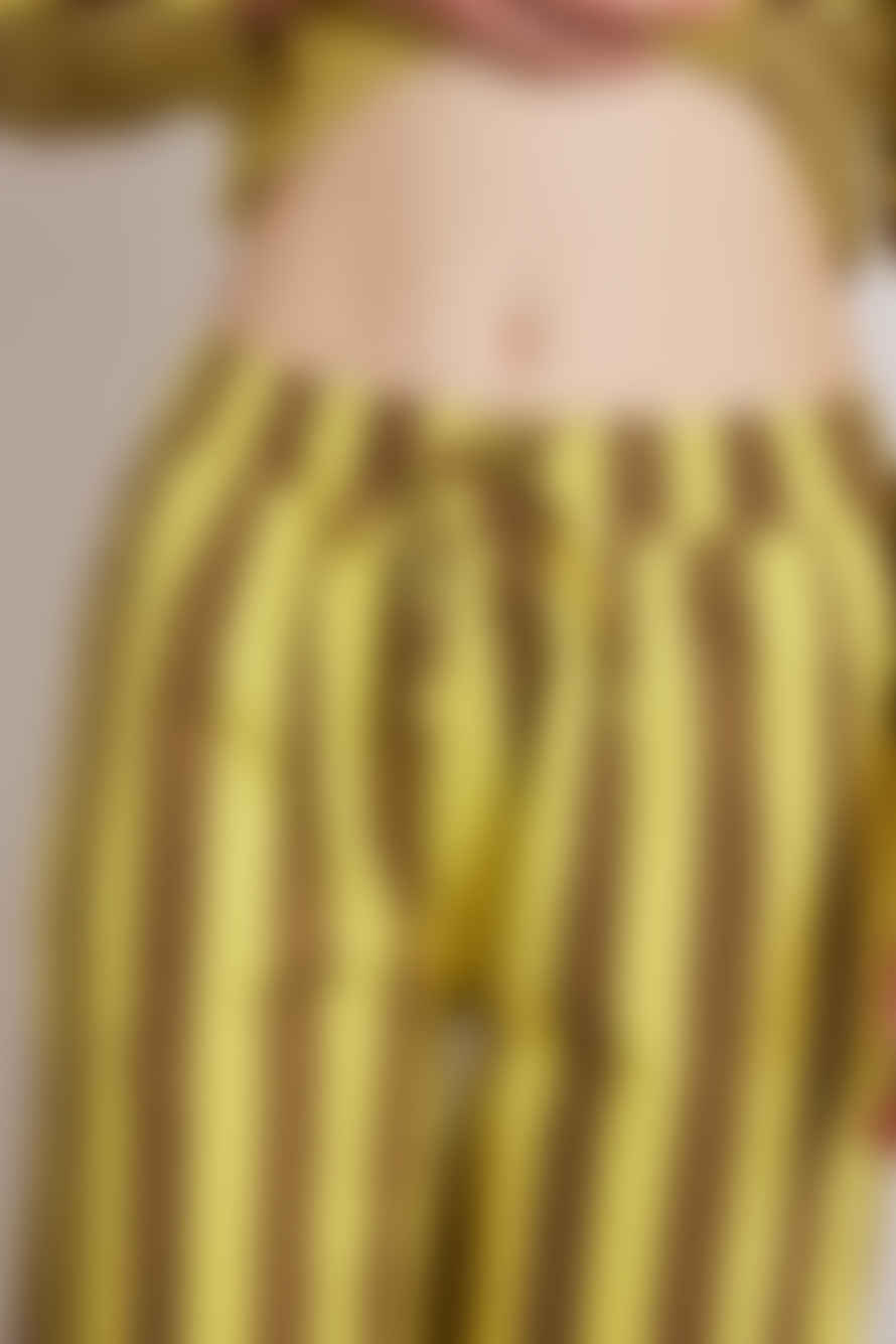 Damson Madder Rafe Trousers Yellow Choc Stripe