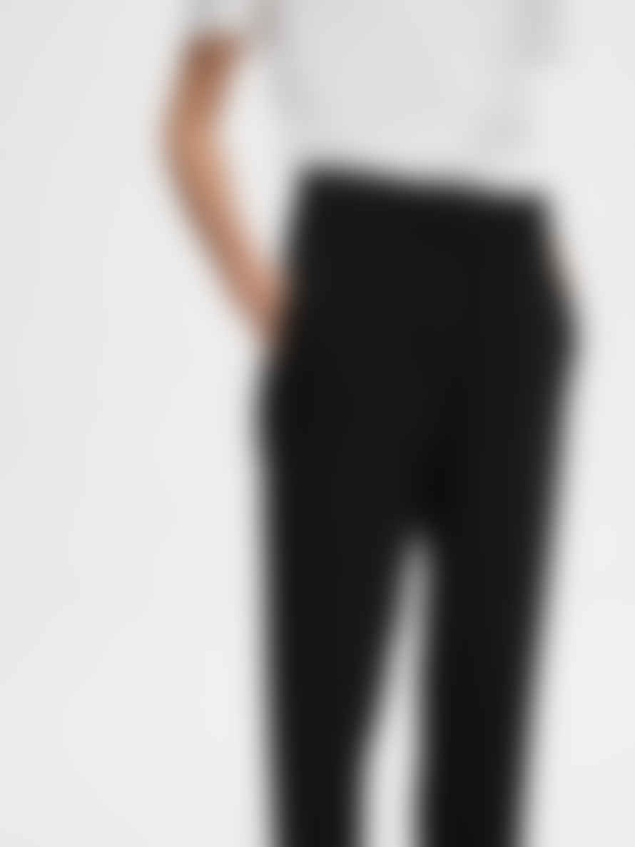 Selected Femme Slfemma-tia Black Tapered Trousers