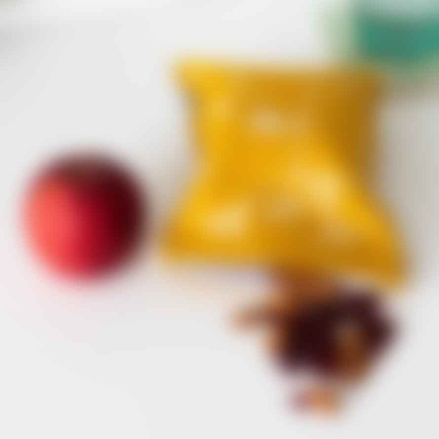 Helen Round Reusable Snack Bag - Mustard Linen - Hedgerow Design