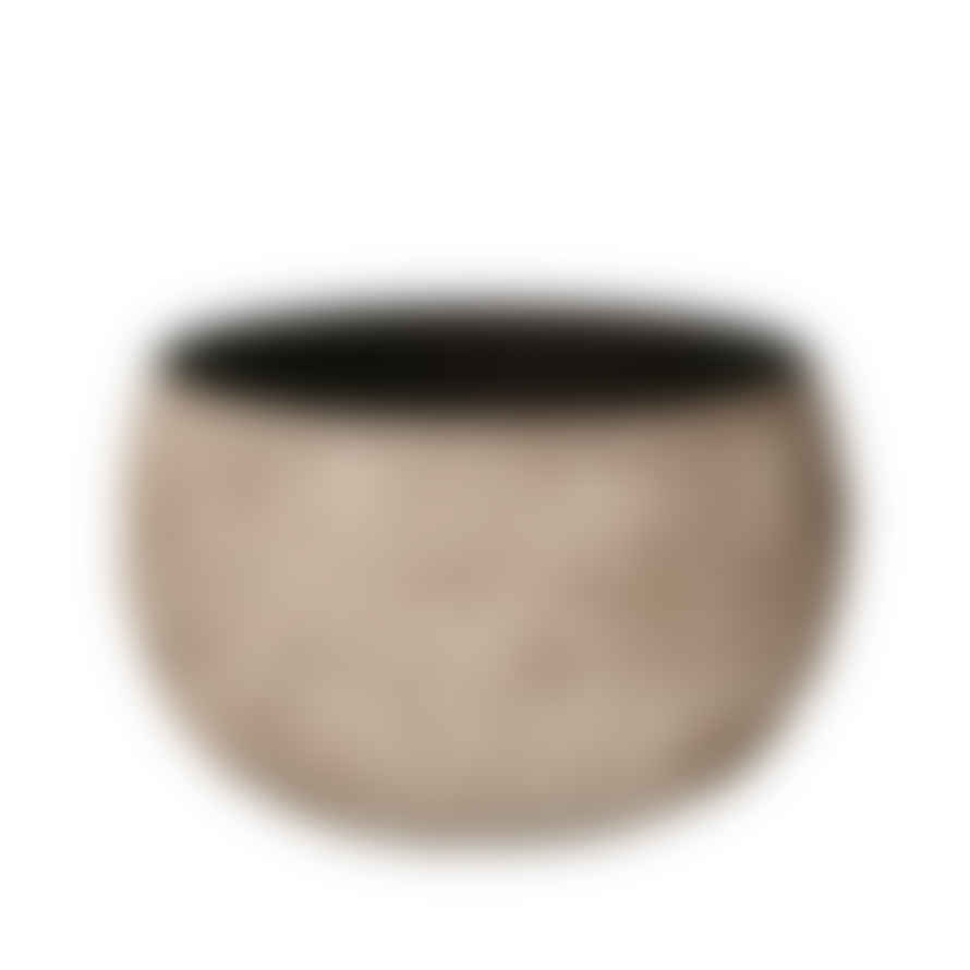 Not specified Metal Plant Pot - Bowl Stone Finish (13x20cm)